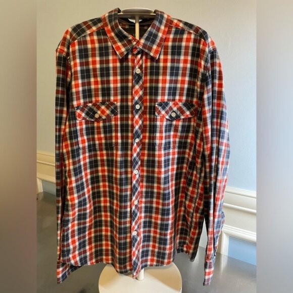 H&M - Mens - plaid long sleeve shirt - Picture 1 of 7